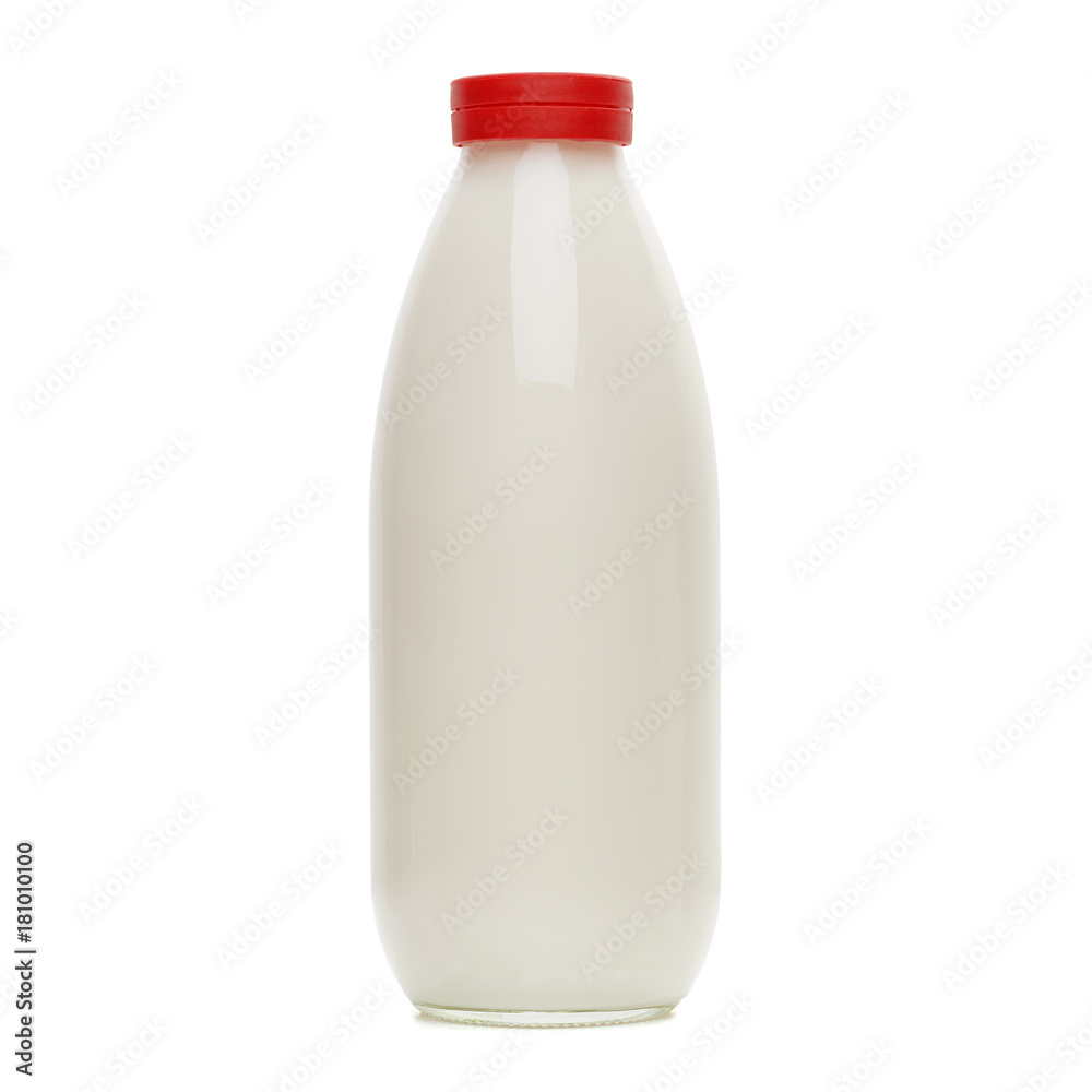 Bottle of milk isolated on white background including clipping path Bottle of milk isolated on white background including clipping path