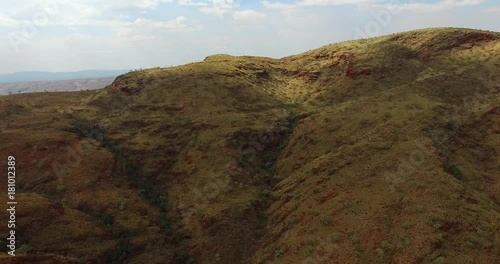 Aerial views of Mount Robinson near the Karijini National Park in the Pilbara Region of Western Australia photo