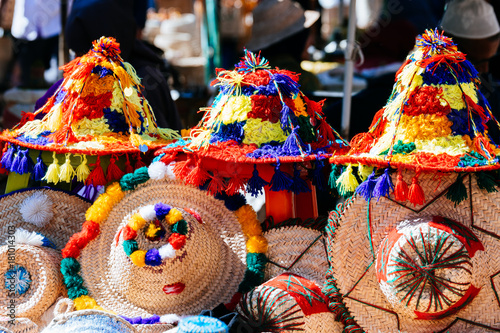 colorful handicrafts at moroccan market