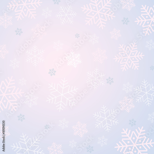 Winter frosty background with snowflakes Pattern for banner posters greeting cards invitations for the holidays of the New Year and Christmas Vector