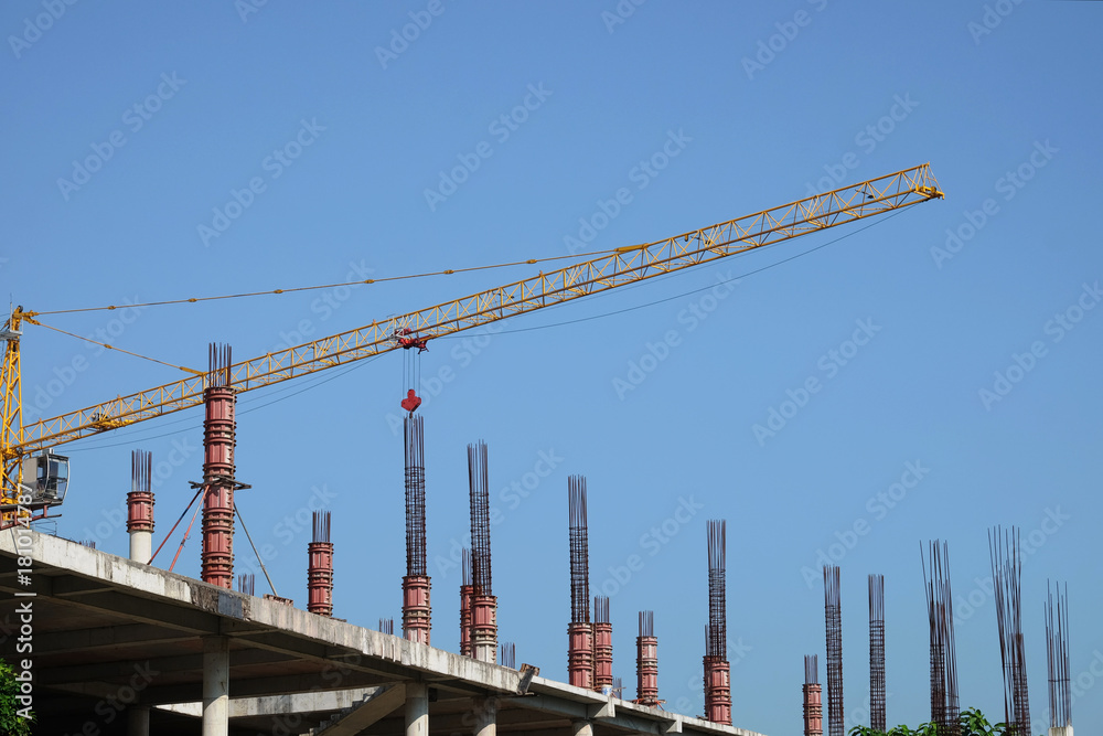 Under construction of tall building Under construction of tall building