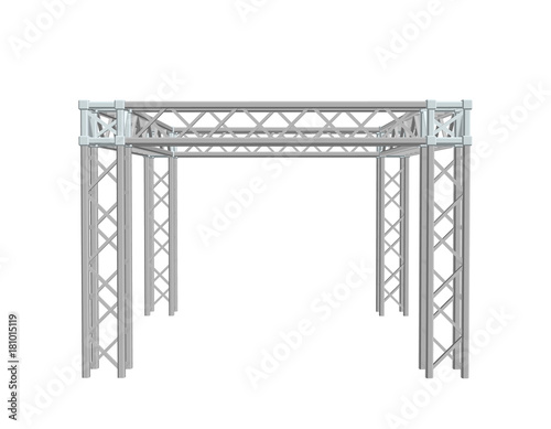 Truss construction. Isolated on white background. 3D Vector illustration.