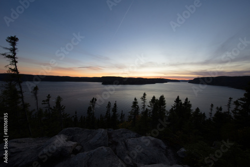 sunset Au sommet du Fjord