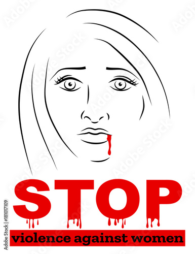 Poster for International Day for the Elimination of violence against women. Vector illustration.