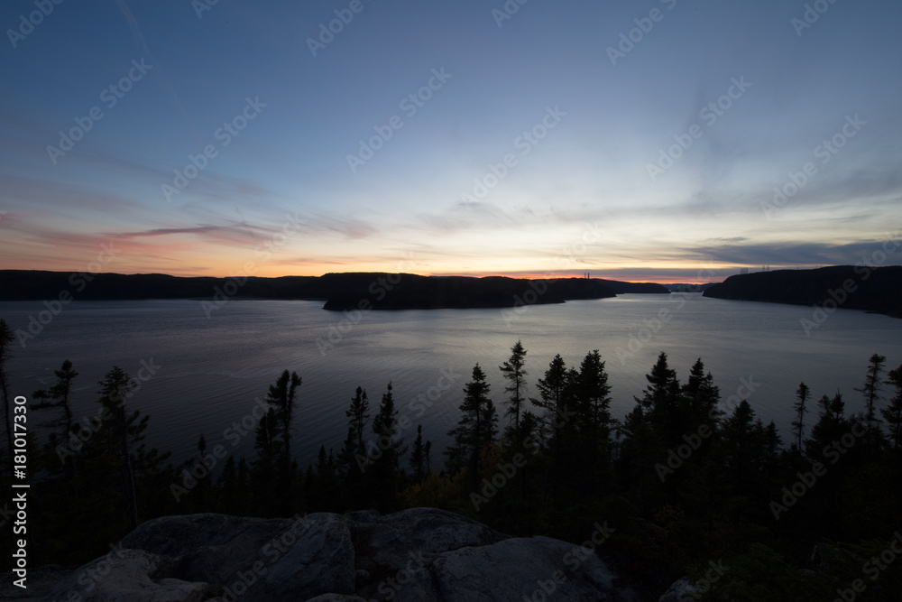 sunset Au sommet du Fjord