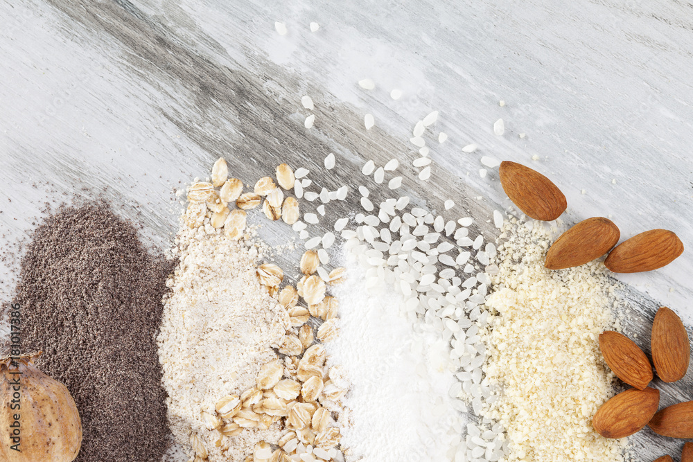 Fotografie Various types of flours