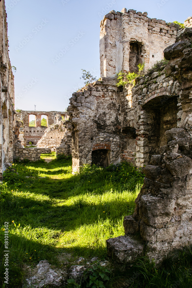 Ruins of old fortress in Chortkiv, Ukraine