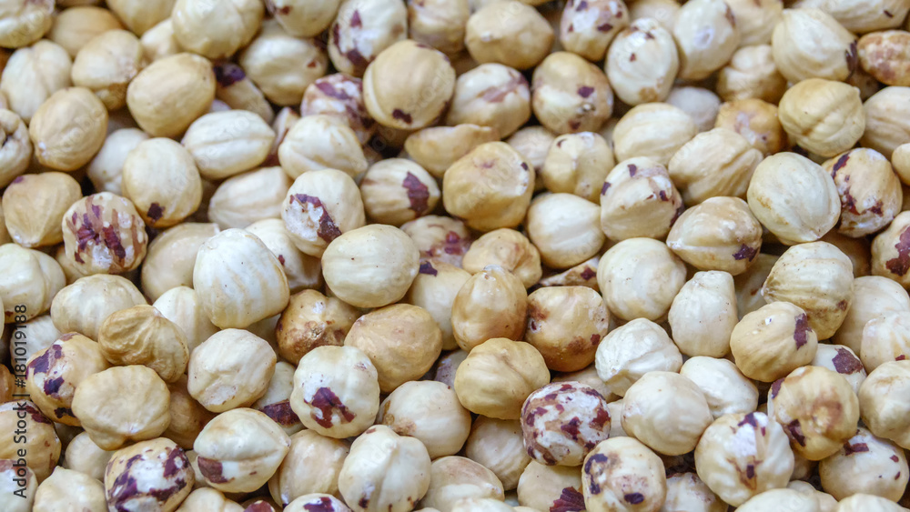 Peeled kernels of hazelnut Peeled kernels of hazelnut