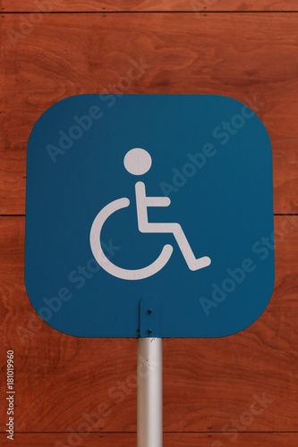 Blue disabled sign 