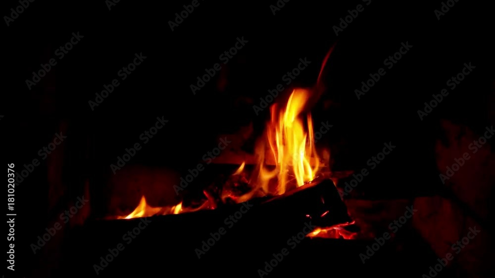 Fire flame close up loopable - Stock Video. 4k