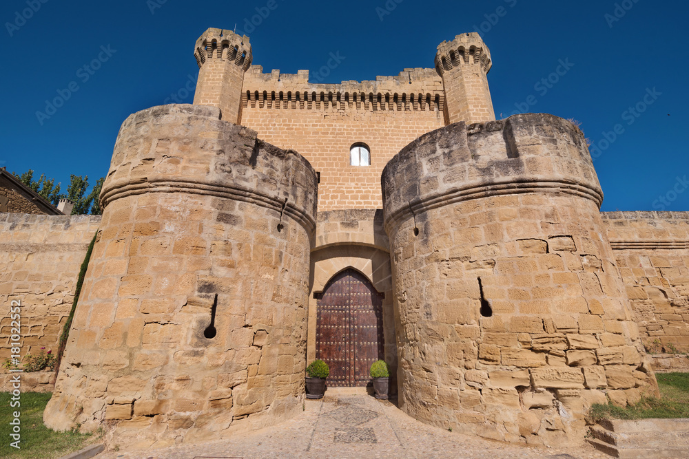 Medieval castle in Sajazarra, La Rioja, Spain.