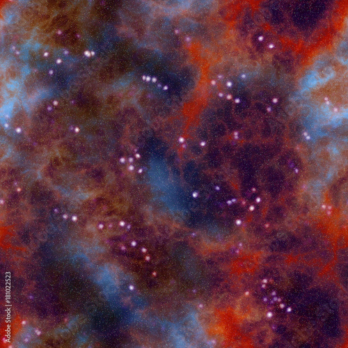Fototapeta Naklejka Na Ścianę i Meble -  Seamless nebula night starry sky background