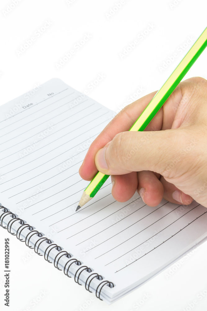 Handle Pencil on Paper note book Handle Pencil on Paper note book