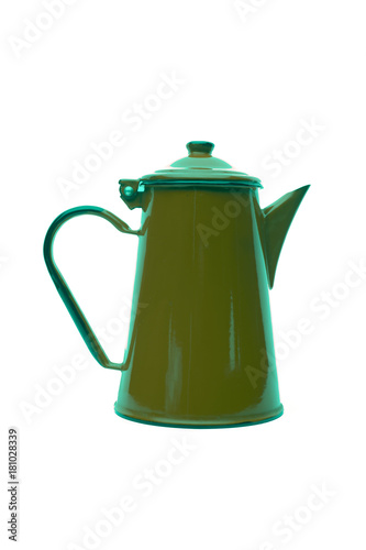 Green pot of tea