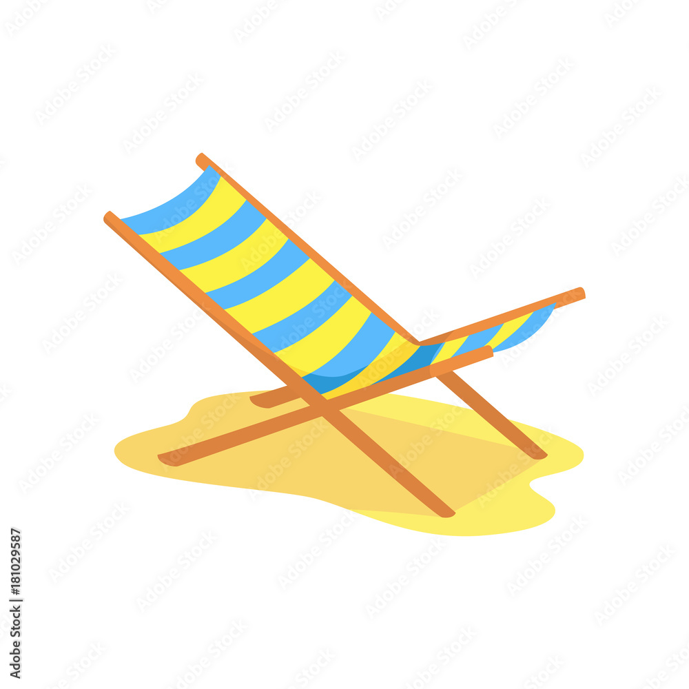 Beach chaise longue cartoon vector illustration Beach chaise longue cartoon vector illustration