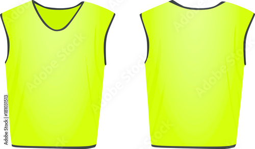 Training soccer bib. vector illustration