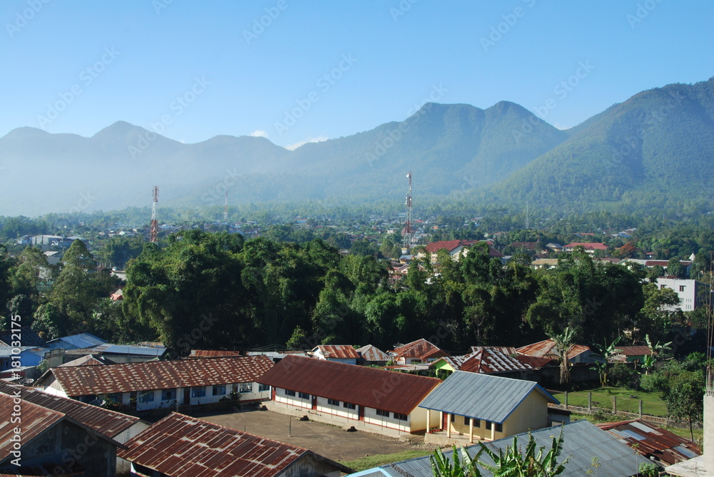 Ville de Ruteng, Florès, Indonesie