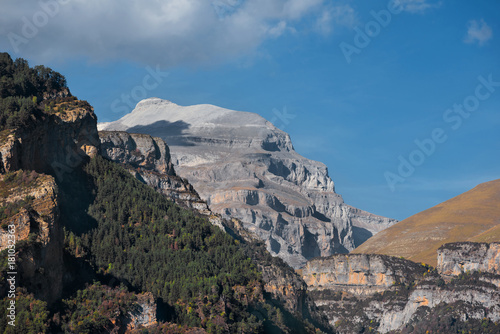 Mountain landscape in Ordesa National park, Pyrenees, Huesca Spain. © herraez