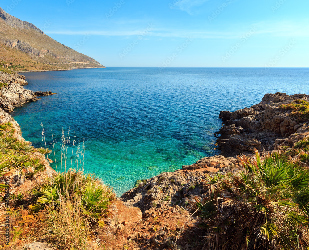 Sea bay in Zingaro Park, Sicily, Italy