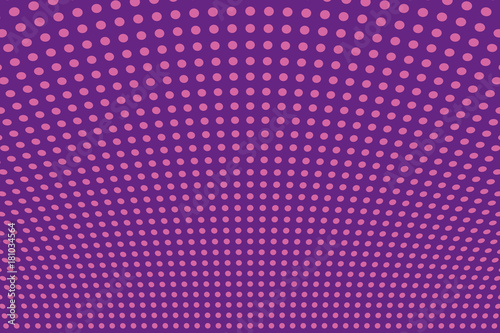 Abstract futuristic halftone pattern. Comic background. Dotted backdrop with circles, dots, point small scale. Pink, purple color