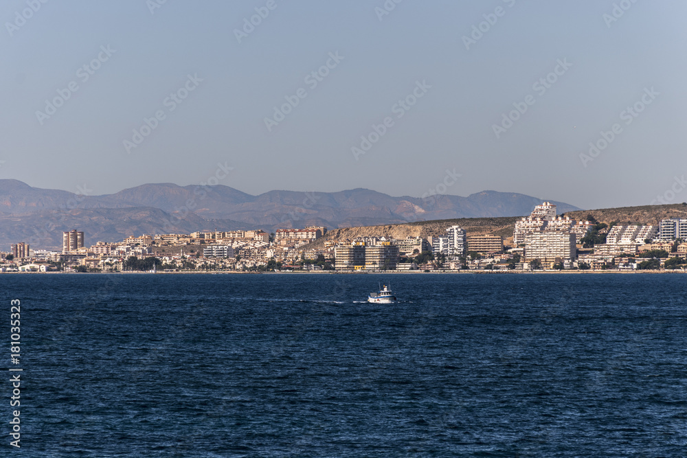 View of Santa Pola from the island of Tabarca