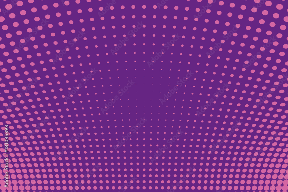 Abstract futuristic halftone pattern. Comic background. Dotted backdrop with circles, dots, point small scale. Pink, purple color Abstract futuristic halftone pattern. Comic background. Dotted backdrop with circles, dots, point small scale. Pink, purple color