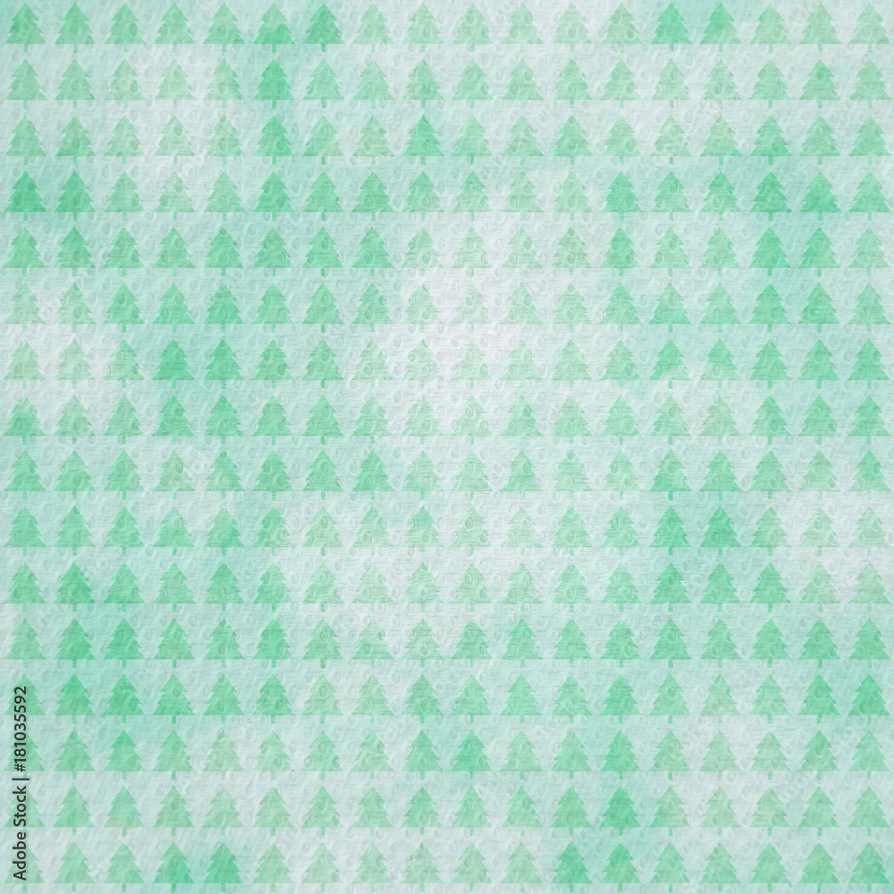 Fototapeta premium Christmas trees pattern on tissue paper