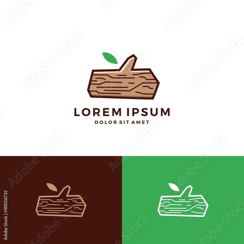 timber lumber wood tree logo