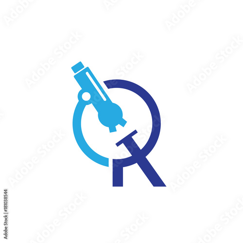 Microscope letter logo