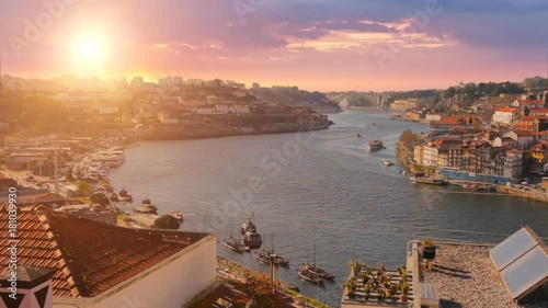 The Douro River and Porto and Vila Nova de Gaia view