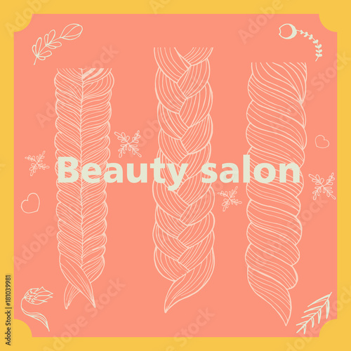 Beauty salon, hairstyle, vector illustration