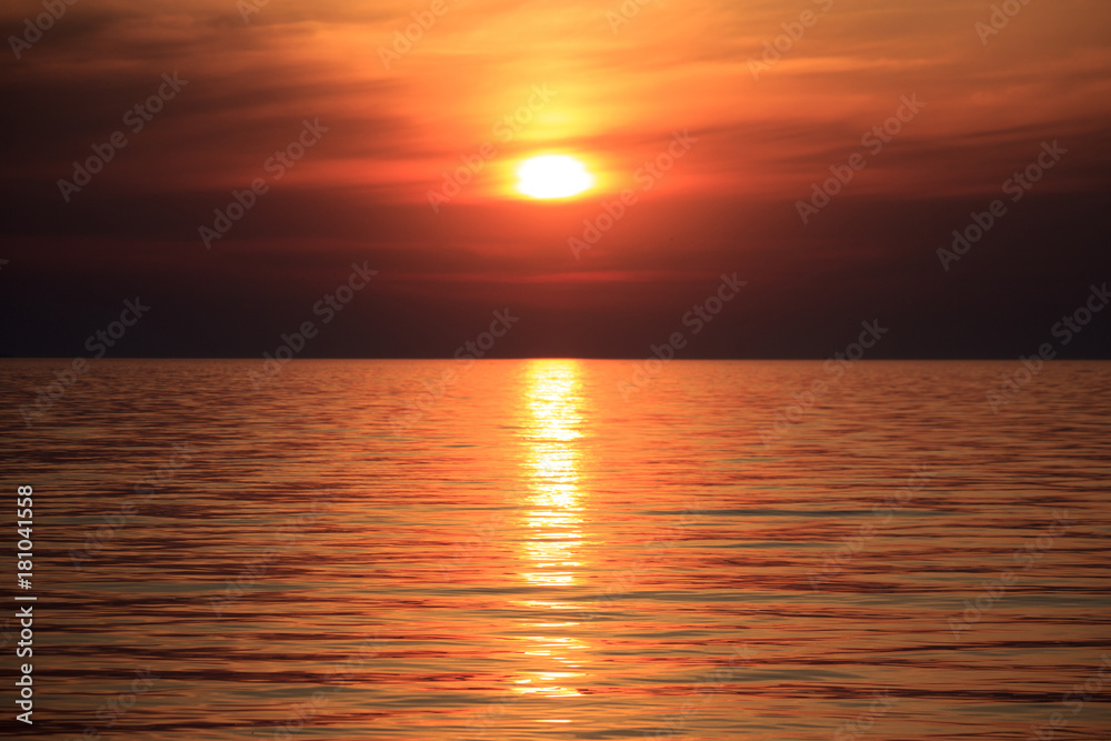 Sea Sunrise with clouds and waves Sea Sunrise with clouds and waves