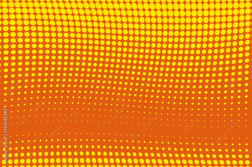 Abstract futuristic halftone pattern. Comic background. Dotted backdrop with circles, dots, point large scale.Yellow, orange color Abstract futuristic halftone pattern. Comic background. Dotted backdrop with circles, dots, point large scale.Yellow, orange color