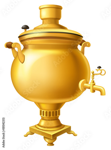 Russian samovar. Vector illustration.