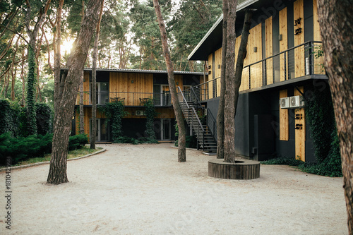 holiday complex in the forest