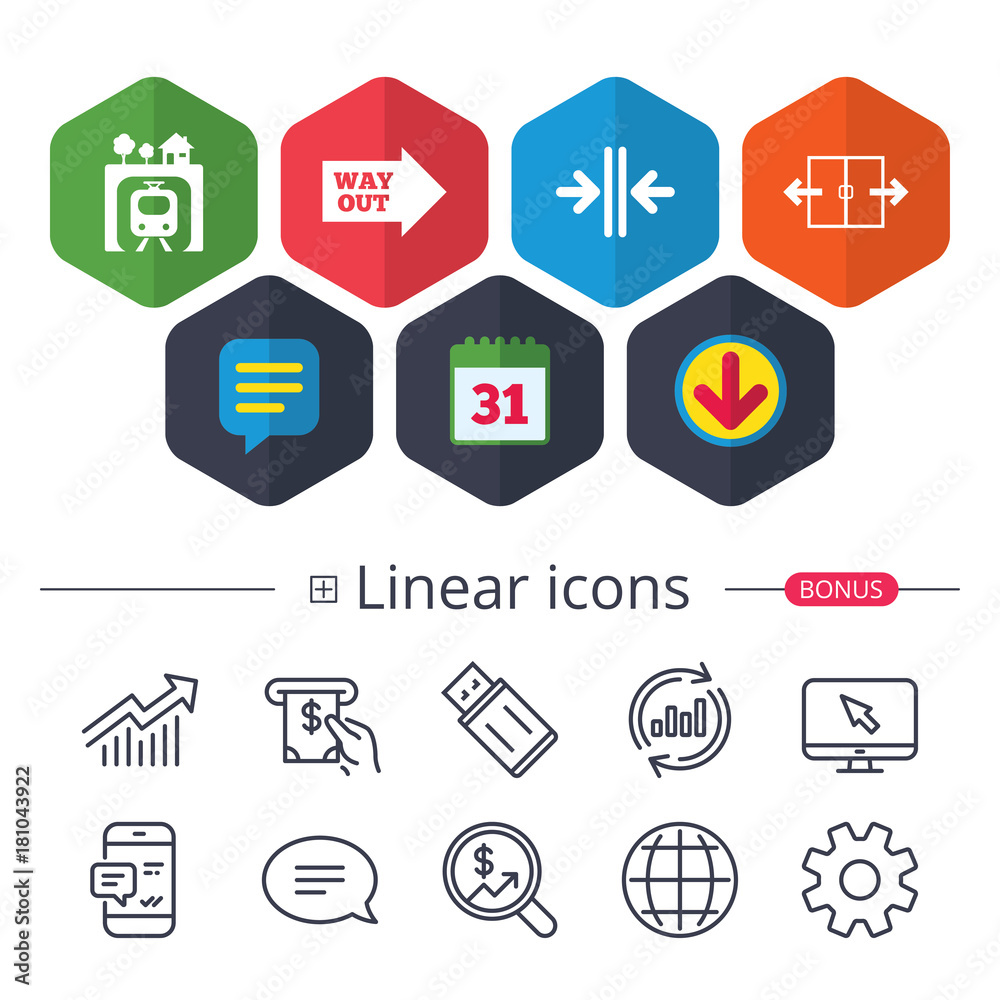 Underground icon. Automatic door symbol. Underground icon. Automatic door symbol.