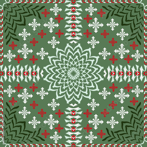 Christmas seamless vector background pattern of abstract snowflakes. Design elements for Scrapbook. Can be used for wallpapers, fills images, web page, background, surface