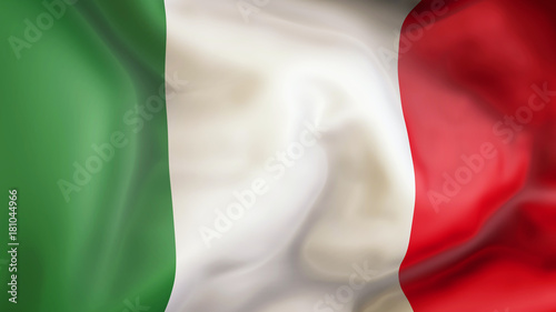 Waving flag of Italy
