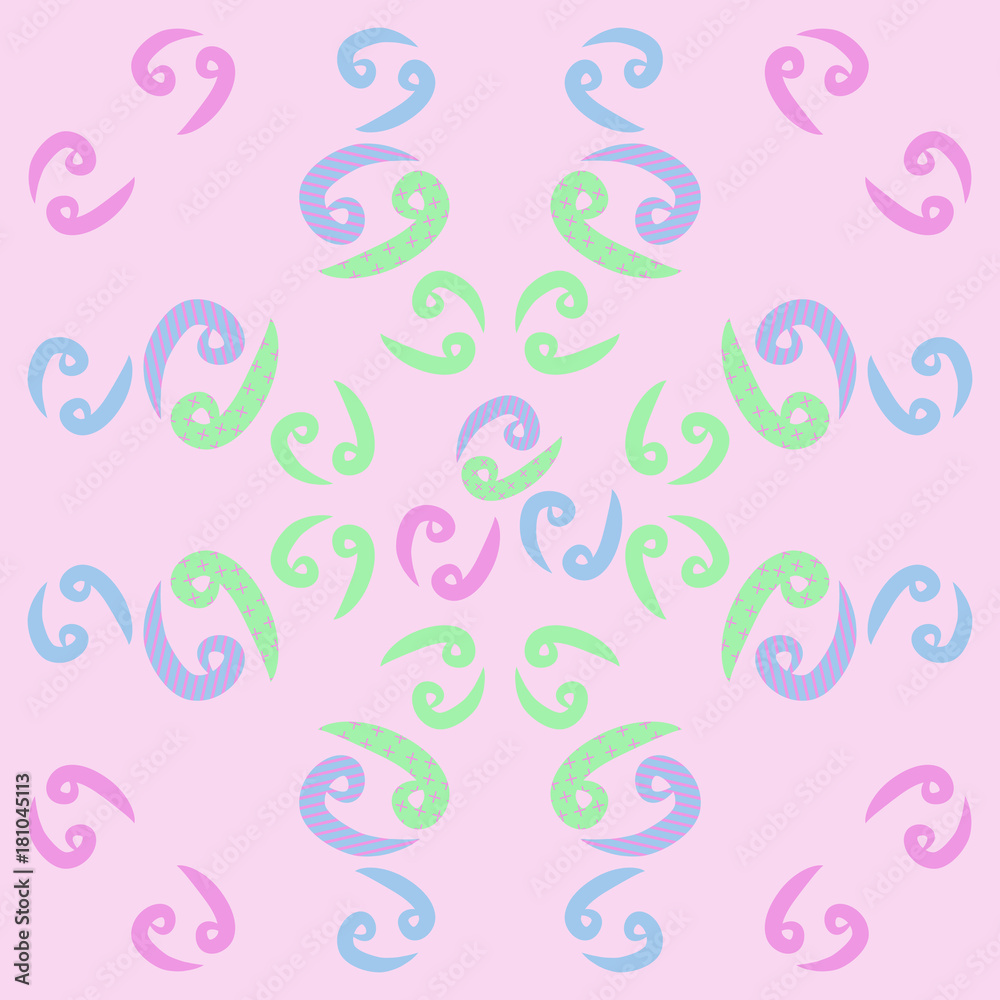 Zodiac sings, fishes, crosses, stripes. Hand drawn. Zodiac sings, fishes, crosses, stripes. Hand drawn.