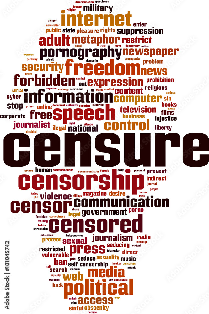 Censure word cloud Censure word cloud