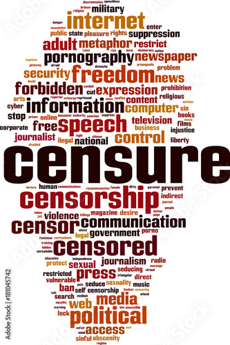Censure word cloud