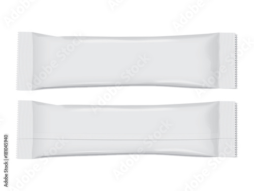 Paper or plastic packaging    mock up vector template