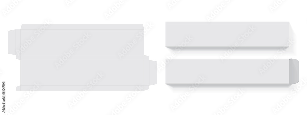box mock up vector template