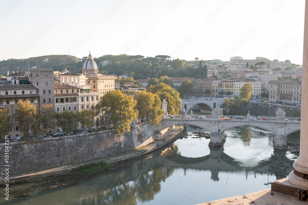 View from Castel Sant'Angelo in Rome, Italy