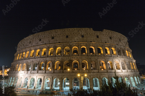 The Colosseum in Rome by Night, Italy