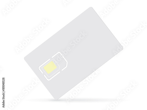 SIM card. Easy to change color mock up vector template