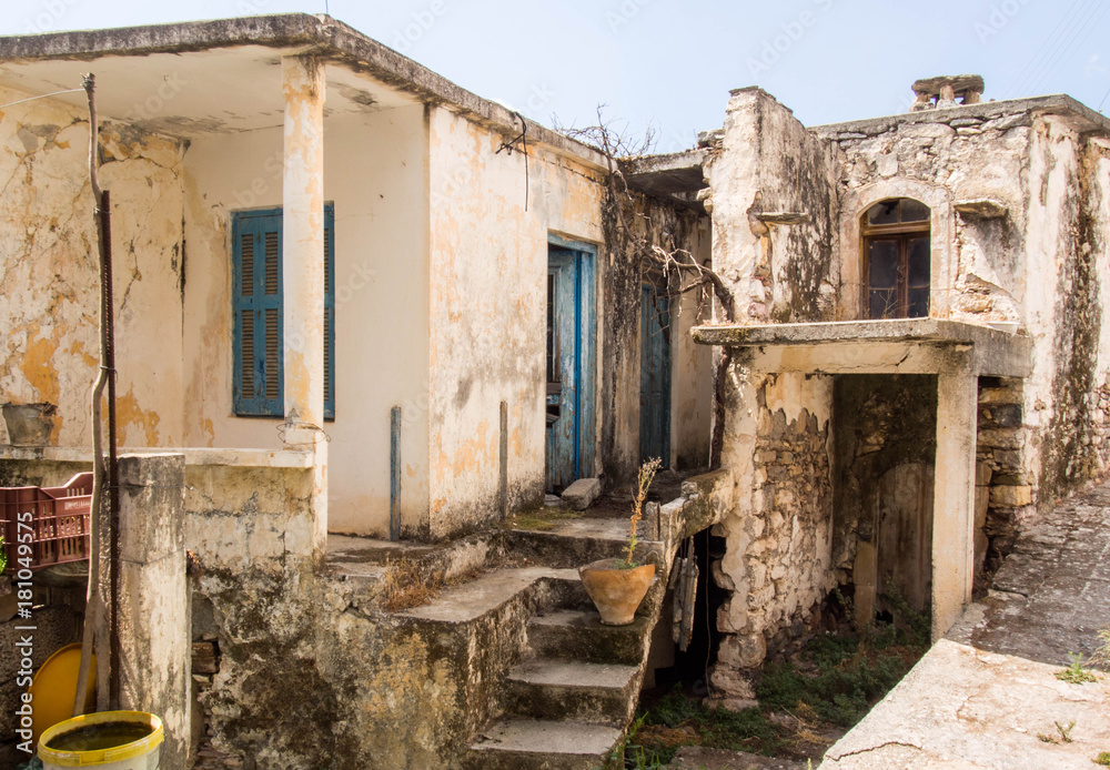 Kalami abandoned village in Crete, Greece