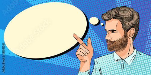 handsome man talking