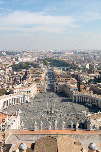 Saint Peter's Square in Vatican and aerial view of Rome © SD Fotografie