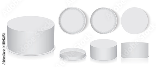 round box is easy to change colors mock up vector template